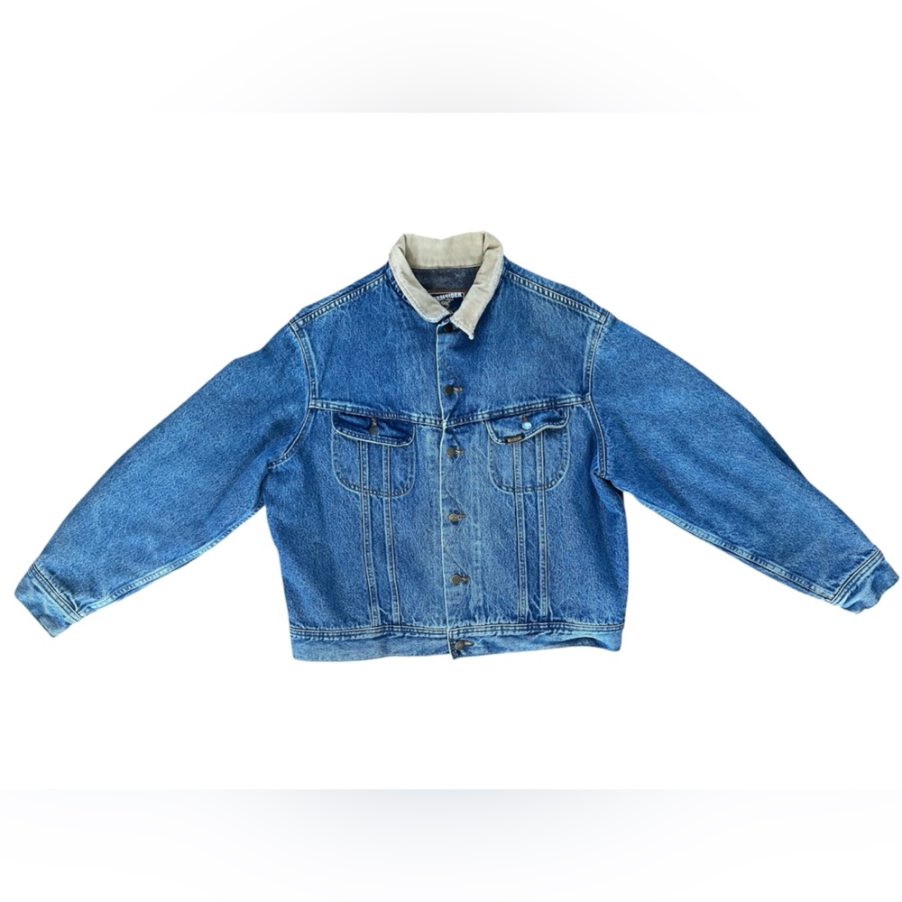 Vintage Stormrider Mustang Thick Collared Lined Oversized Jean Jacket